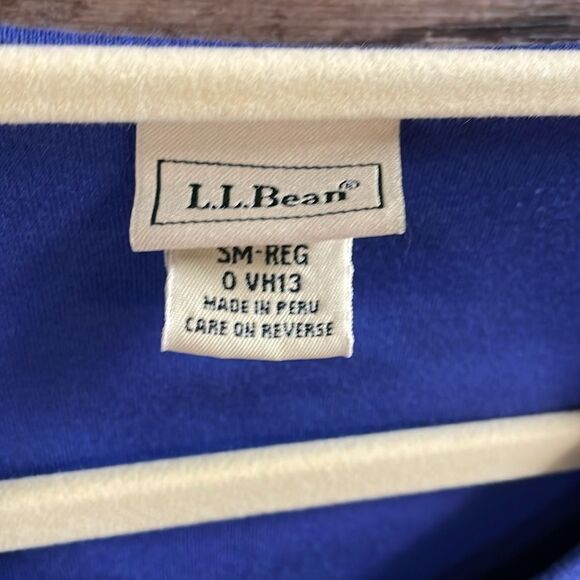 L.L. Bean Ladies Pullover Long Sleeve Cropped Top, Small Regular,Vneck, - Picture 4 of 5